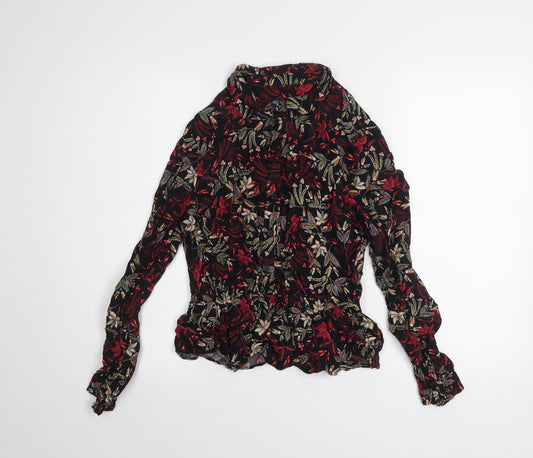 Marks and Spencer Women's Multicoloured Floral Long Sleeve Tunic Blouse Size 10