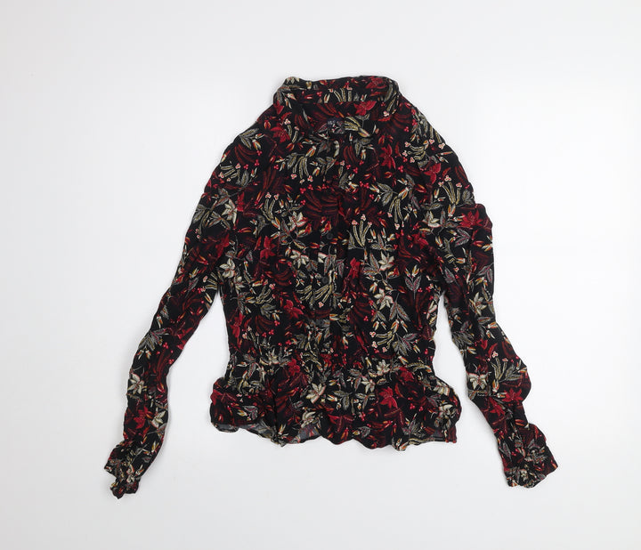 Marks and Spencer Women's Multicoloured Floral Long Sleeve Tunic Blouse Size 10