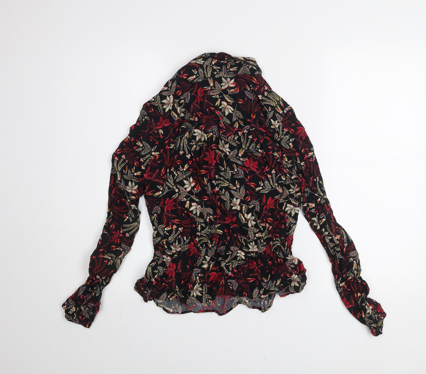 Marks and Spencer Women's Multicoloured Floral Long Sleeve Tunic Blouse Size 10