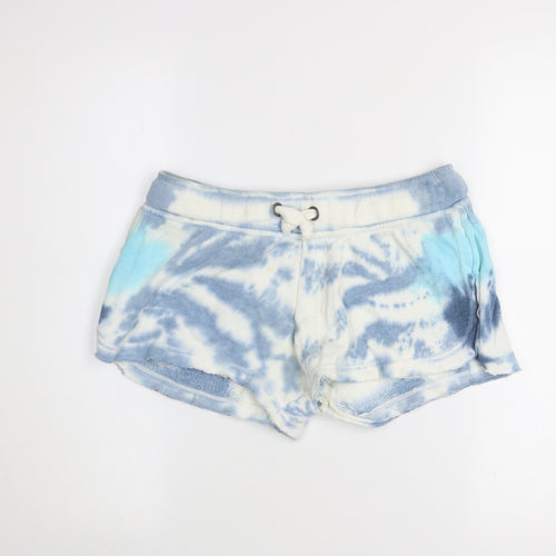 Ocean Drive Women's Blue Tie Dye Sweat Shorts Size M Lightweight Activewear