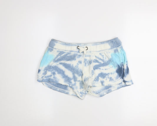 Ocean Drive Women's Blue Tie Dye Sweat Shorts Size M Lightweight Activewear