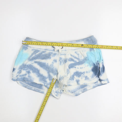 Ocean Drive Women's Blue Tie Dye Sweat Shorts Size M Lightweight Activewear