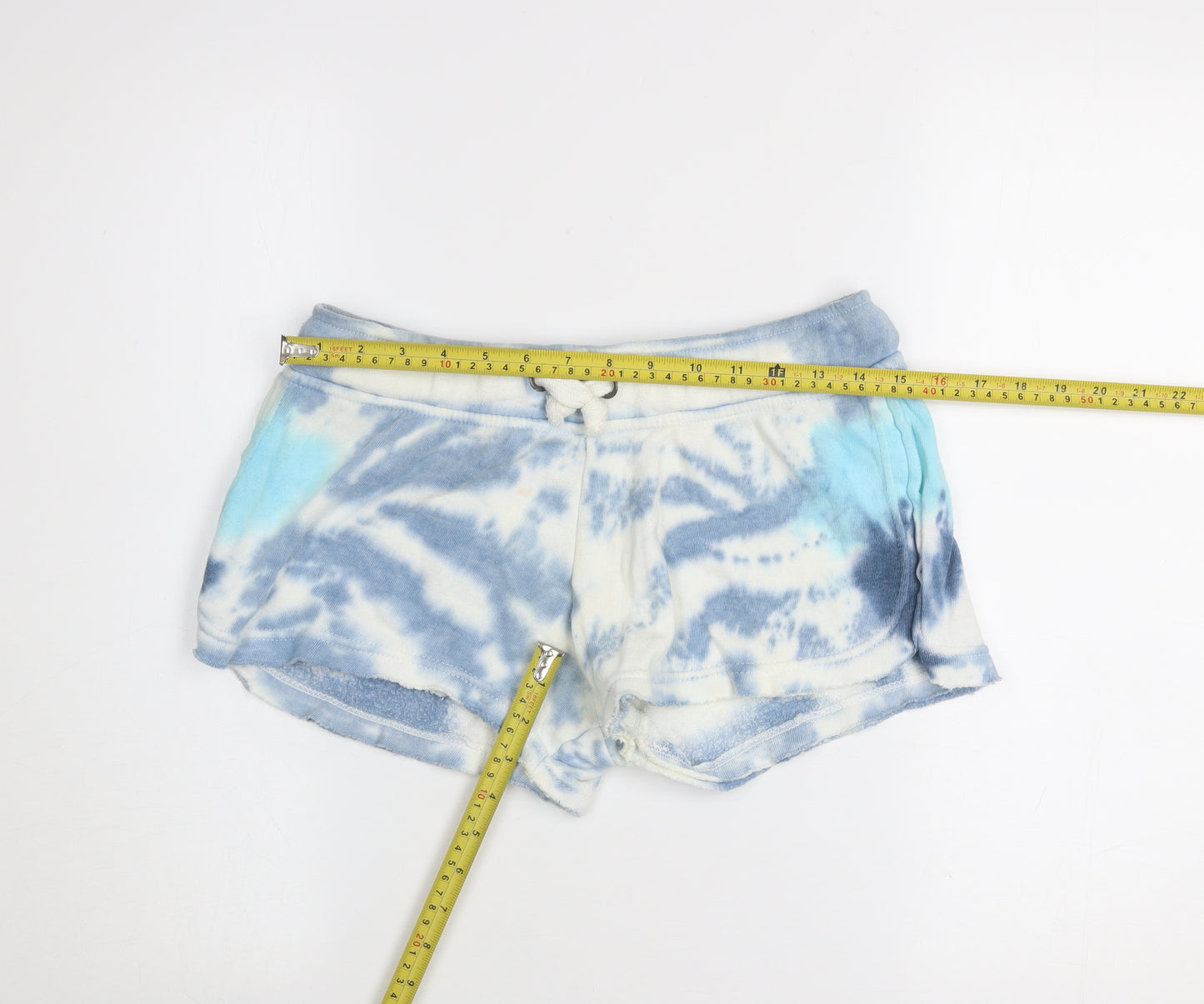 Ocean Drive Women's Blue Tie Dye Sweat Shorts Size M Lightweight Activewear
