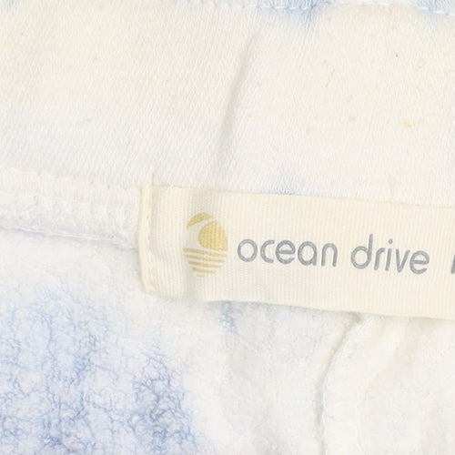 Ocean Drive Women's Blue Tie Dye Sweat Shorts Size M Lightweight Activewear