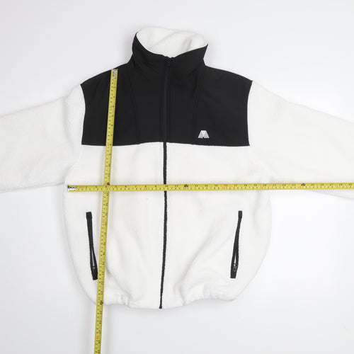 4TH ARQ Men's White Fleece Full Zip Jacket Size M