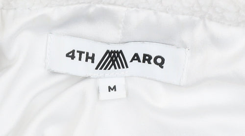4TH ARQ Men's White Fleece Full Zip Jacket Size M