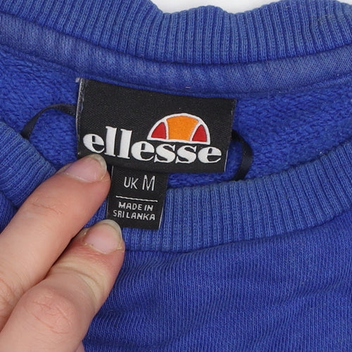 Ellesse Mens Blue Crew Neck Logo Sweatshirt Size M Pullover