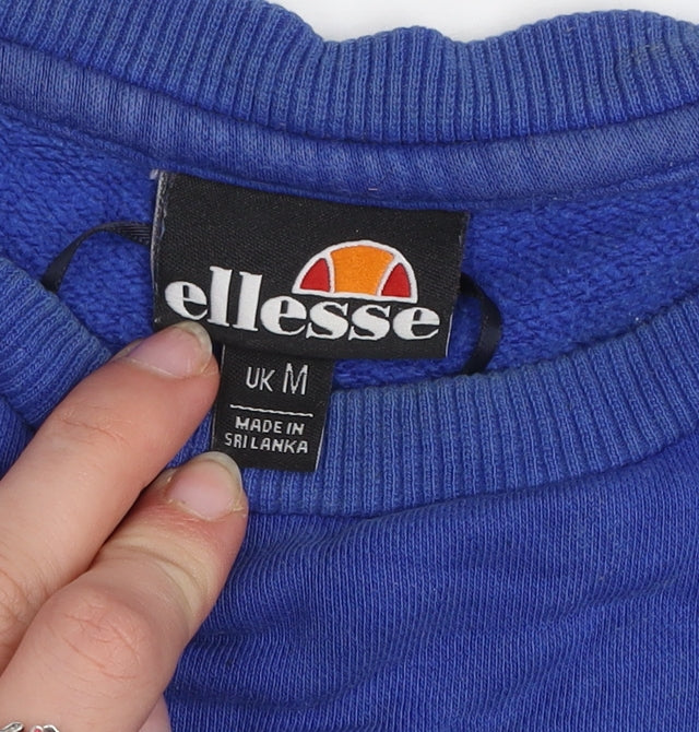 Ellesse Mens Blue Crew Neck Logo Sweatshirt Size M Pullover
