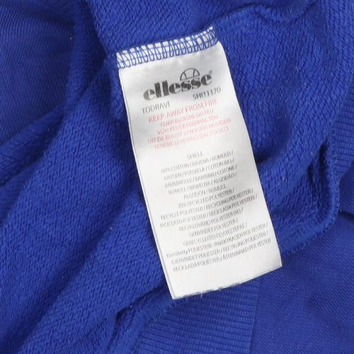 Ellesse Mens Blue Crew Neck Logo Sweatshirt Size M Pullover