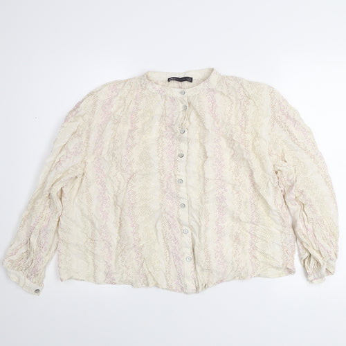 Marks and Spencer Womens Ivory Viscose Tunic Blouse Size 10