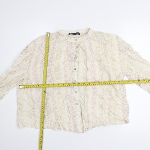 Marks and Spencer Womens Ivory Viscose Tunic Blouse Size 10