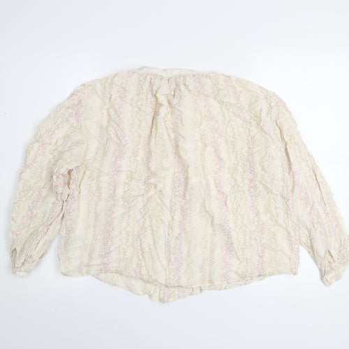 Marks and Spencer Womens Ivory Viscose Tunic Blouse Size 10