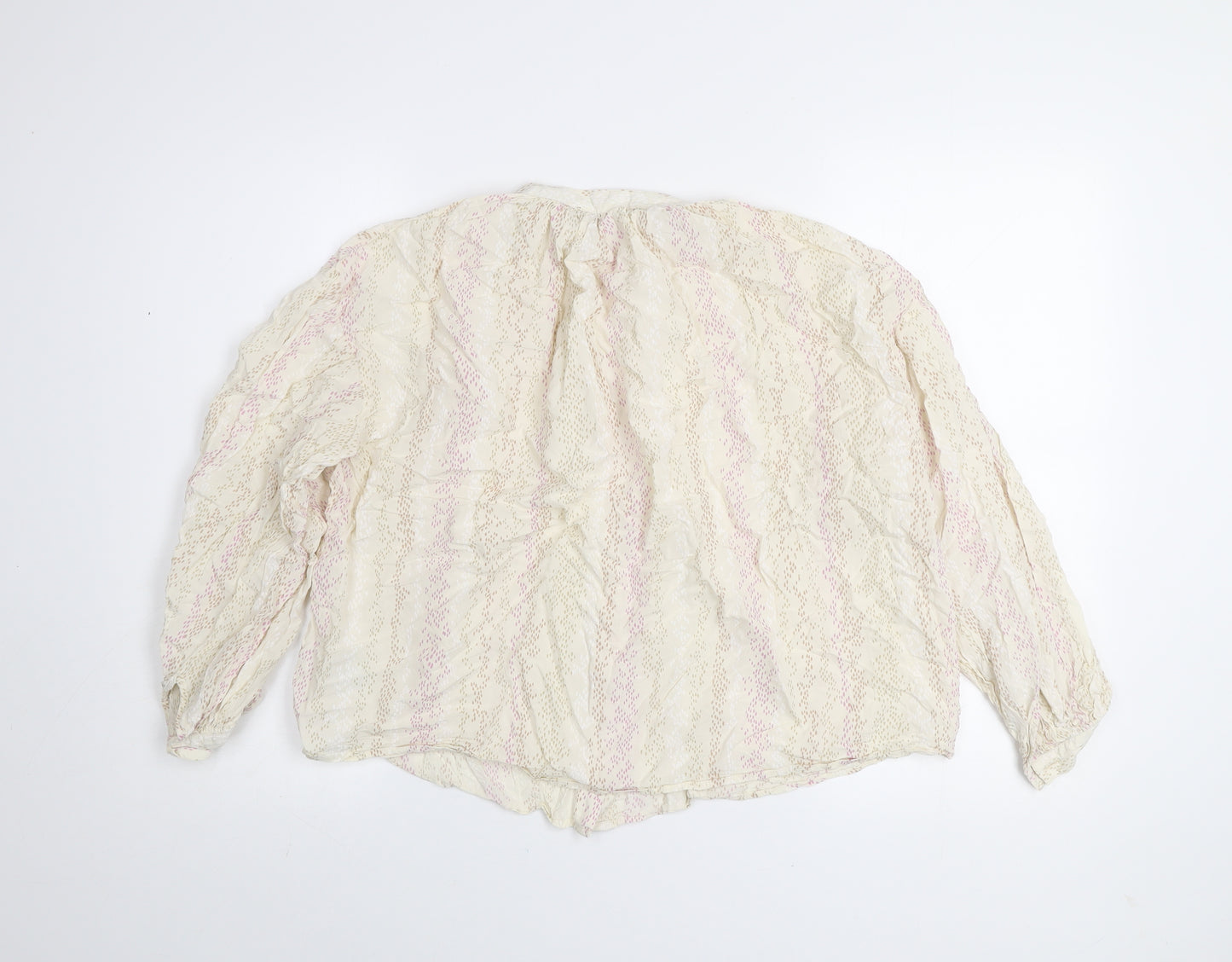 Marks and Spencer Womens Ivory Viscose Tunic Blouse Size 10