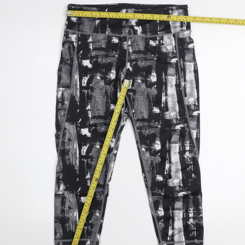 NRNB Women's Black Cropped Sports Leggings Size M Gym & Yoga Activewear