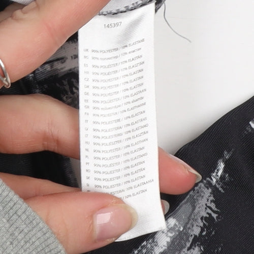 NRNB Women's Black Cropped Sports Leggings Size M Gym & Yoga Activewear