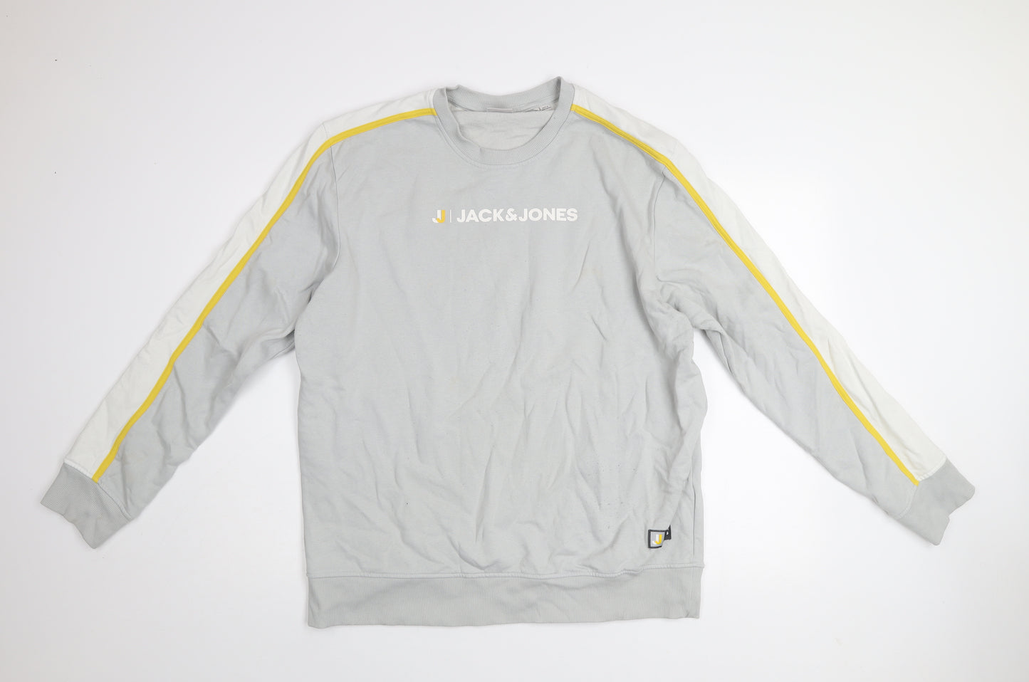 Jack & Jones Men’s Grey 2XL Crew Neck Pullover Sweatshirt