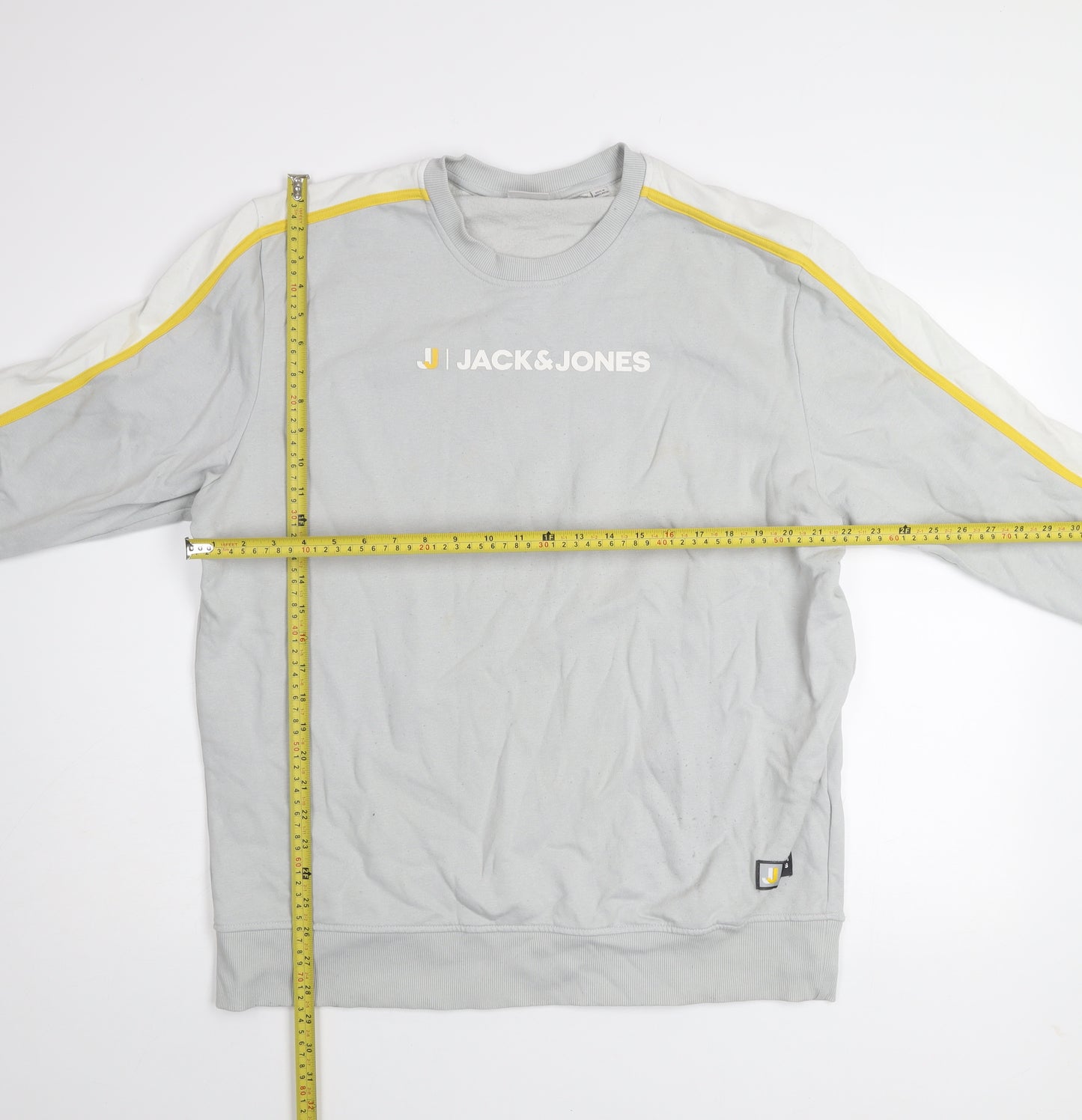 Jack & Jones Men’s Grey 2XL Crew Neck Pullover Sweatshirt
