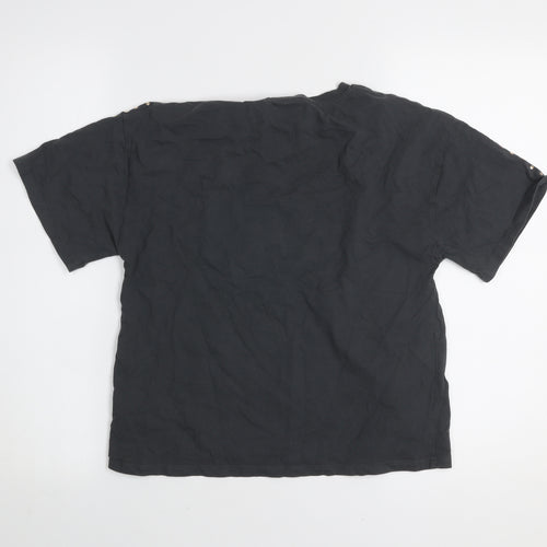 Next Girls Black 11 Years Studded Celestial Graphic Cotton T-Shirt