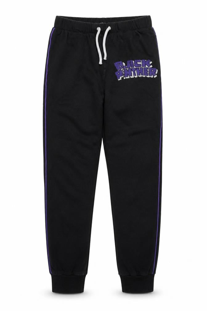 Marvel Boys Black Panther Black Jogger Sweatpants 11-12 Years Cotton Blend