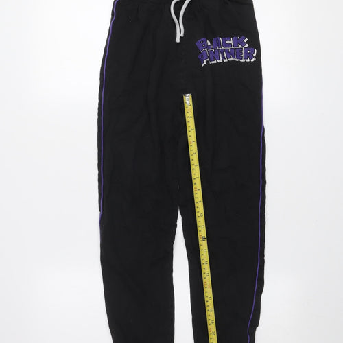 Marvel Boys Black Panther Black Jogger Sweatpants 11-12 Years Cotton Blend