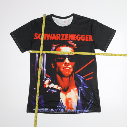 Men’s Black The Terminator Movie Graphic T-Shirt L Polyester Blend