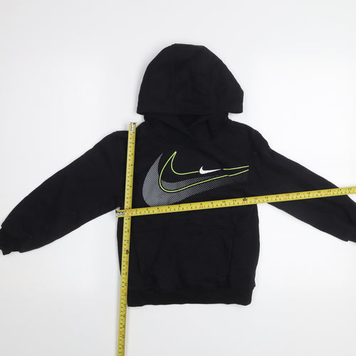 Nike Boys Black Pullover Hoodie 5-6 Years Fleece Hooded Sweatshirt