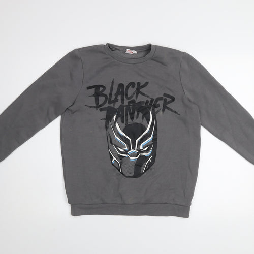 Marvel Boys Grey Black Panther Pullover Sweatshirt 12-13 Years