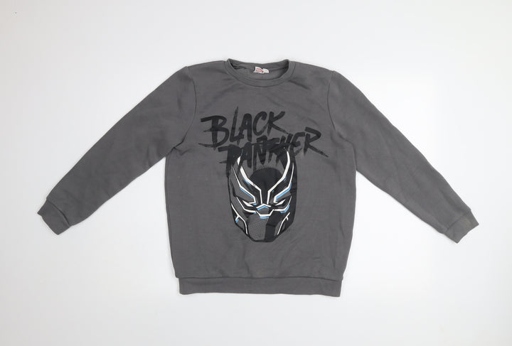 Marvel Boys Grey Black Panther Pullover Sweatshirt 12-13 Years