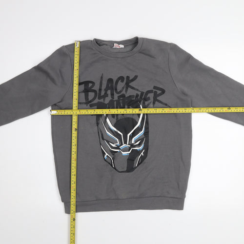 Marvel Boys Grey Black Panther Pullover Sweatshirt 12-13 Years