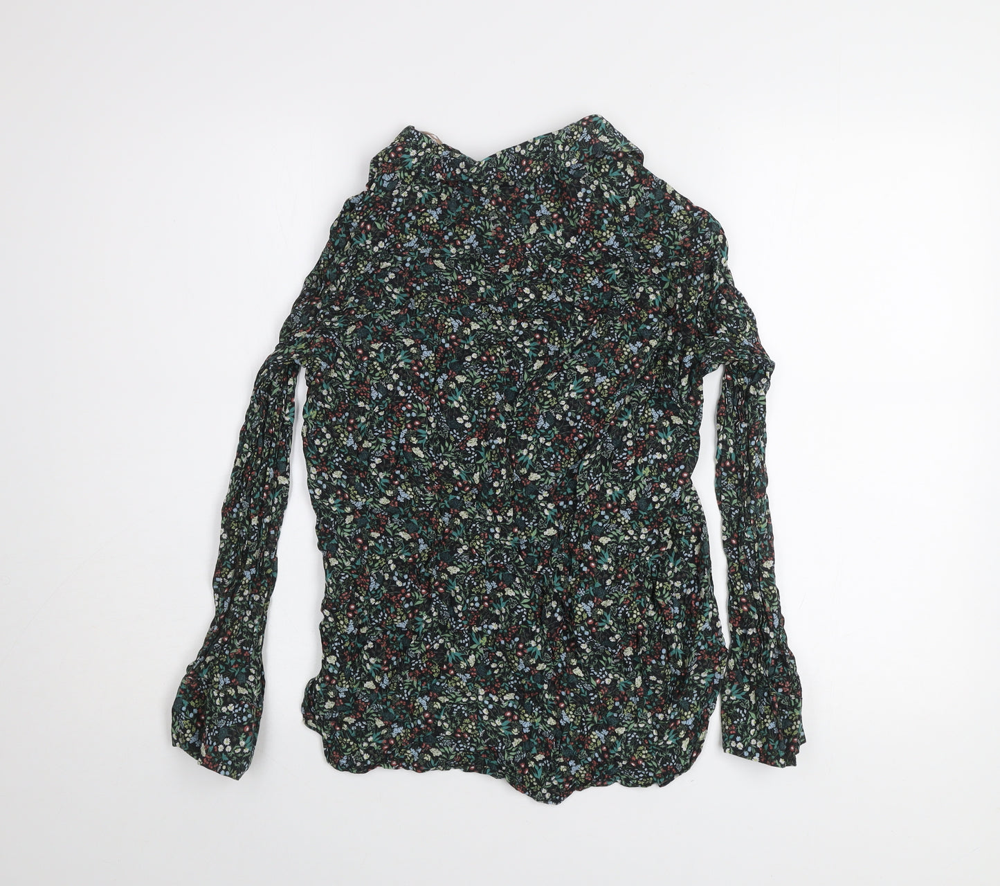 United Colors of Benetton Women's Multicoloured Floral Button-Up Shirt Size 12