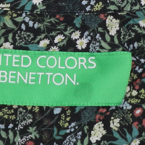 United Colors of Benetton Women's Multicoloured Floral Button-Up Shirt Size 12