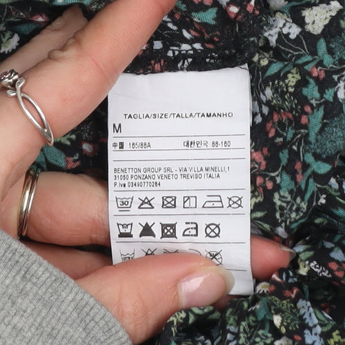United Colors of Benetton Women's Multicoloured Floral Button-Up Shirt Size 12