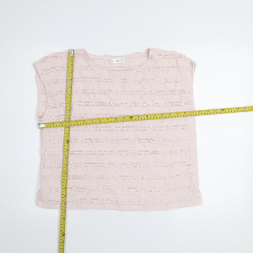 Gallery Women Light Pink Sleeveless Textured Blouse UK M