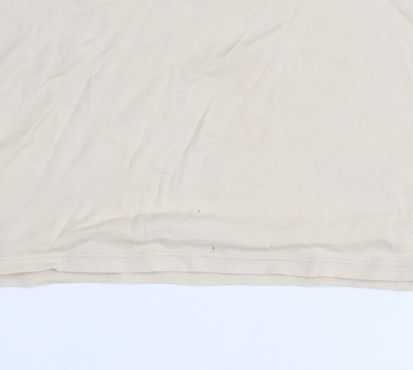 United Colors of Benetton Women’s Beige Cotton Basic T-Shirt M