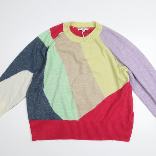 Next Women’s Multicoloured Crew Neck Knit Jumper Size L