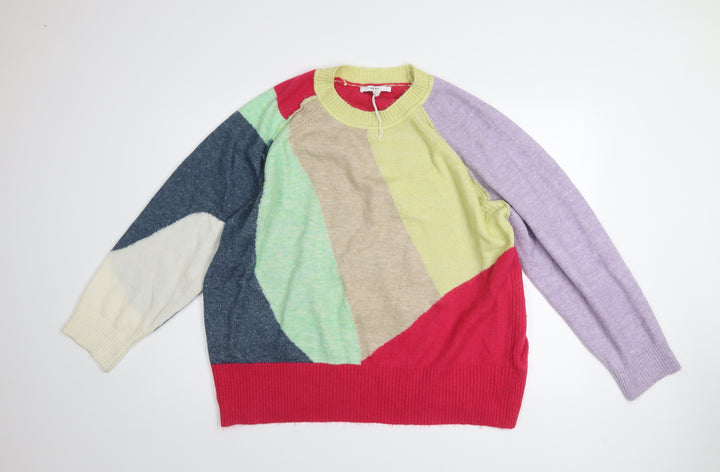 Next Women’s Multicoloured Crew Neck Knit Jumper Size L