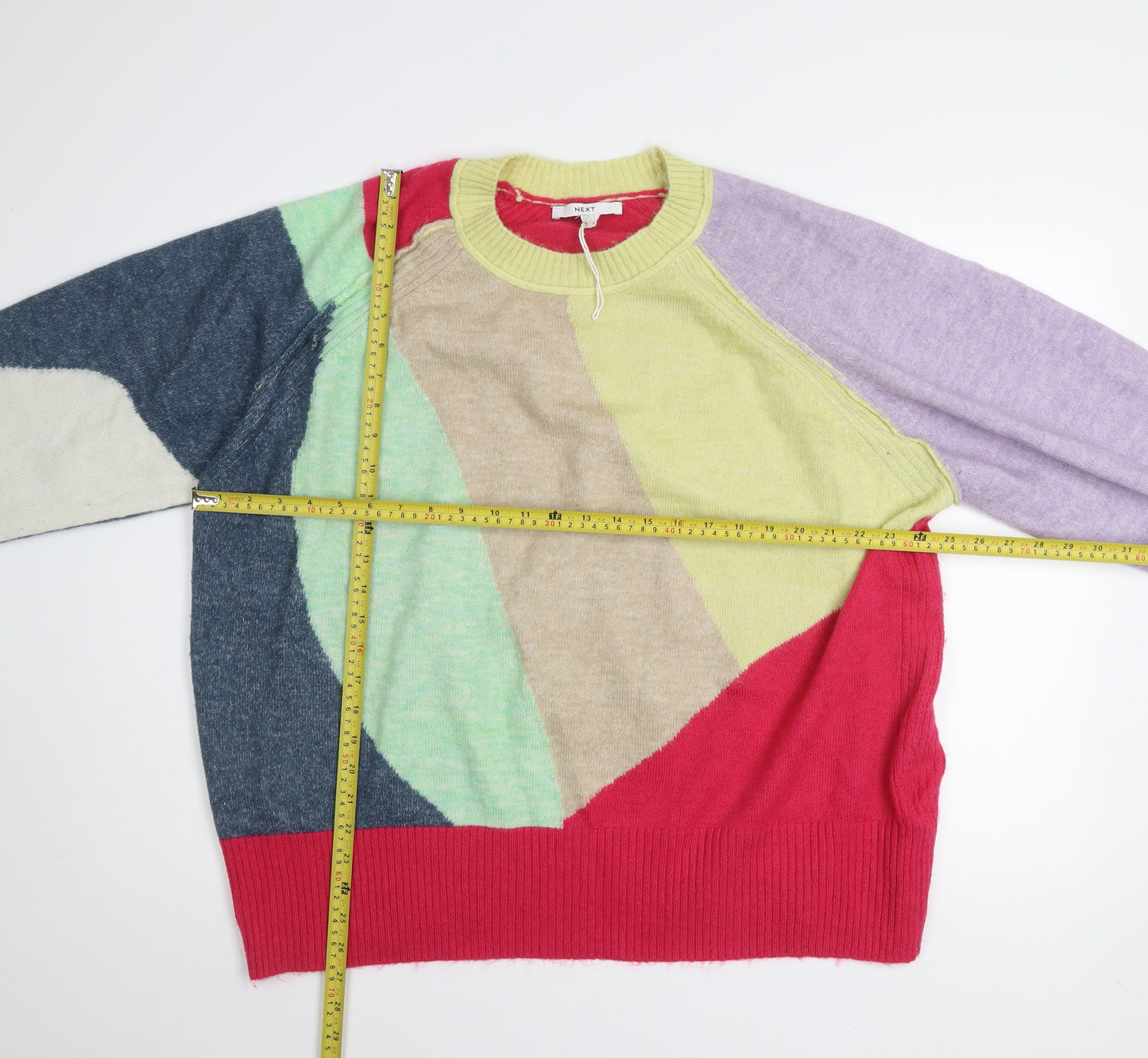 Next Women’s Multicoloured Crew Neck Knit Jumper Size L