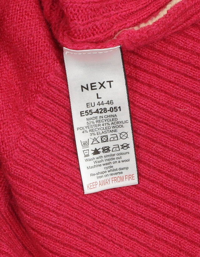 Next Women’s Multicoloured Crew Neck Knit Jumper Size L