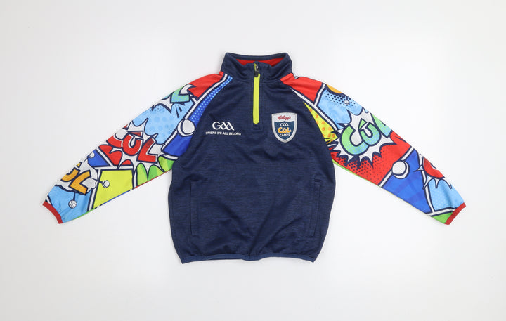 Masita Boys Blue Multicoloured 1/4 Zip Pullover Sweatshirt GAA Camps