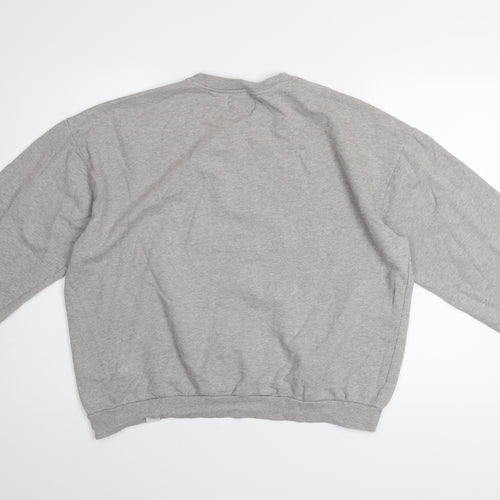 Pull & Bear Womens Grey NYC Pullover Sweatshirt Size 12 Medium