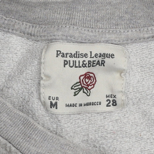 Pull & Bear Womens Grey NYC Pullover Sweatshirt Size 12 Medium