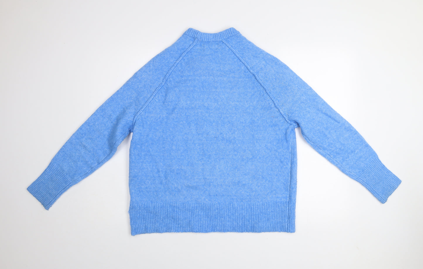 ASOS DESIGN Women’s Blue Relaxed Fit High Neck Knitted Jumper Size 8