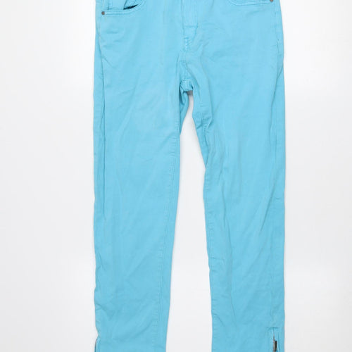 Kalisson Womens Blue Slim Ankle Zip Stretch Jeans Size 12