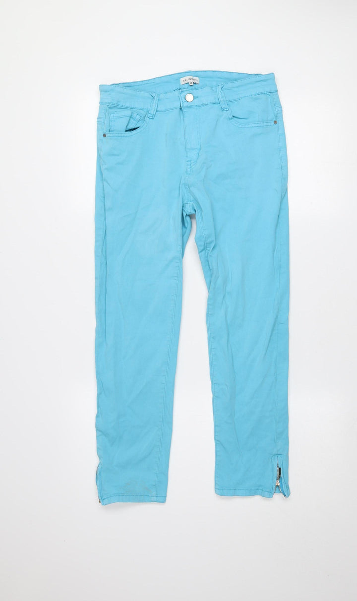 Kalisson Womens Blue Slim Ankle Zip Stretch Jeans Size 12