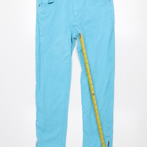 Kalisson Womens Blue Slim Ankle Zip Stretch Jeans Size 12