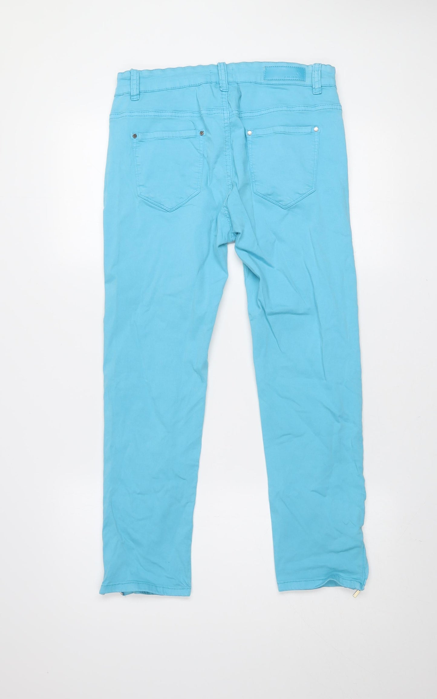 Kalisson Womens Blue Slim Ankle Zip Stretch Jeans Size 12