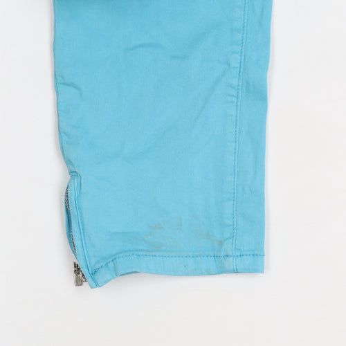 Kalisson Womens Blue Slim Ankle Zip Stretch Jeans Size 12