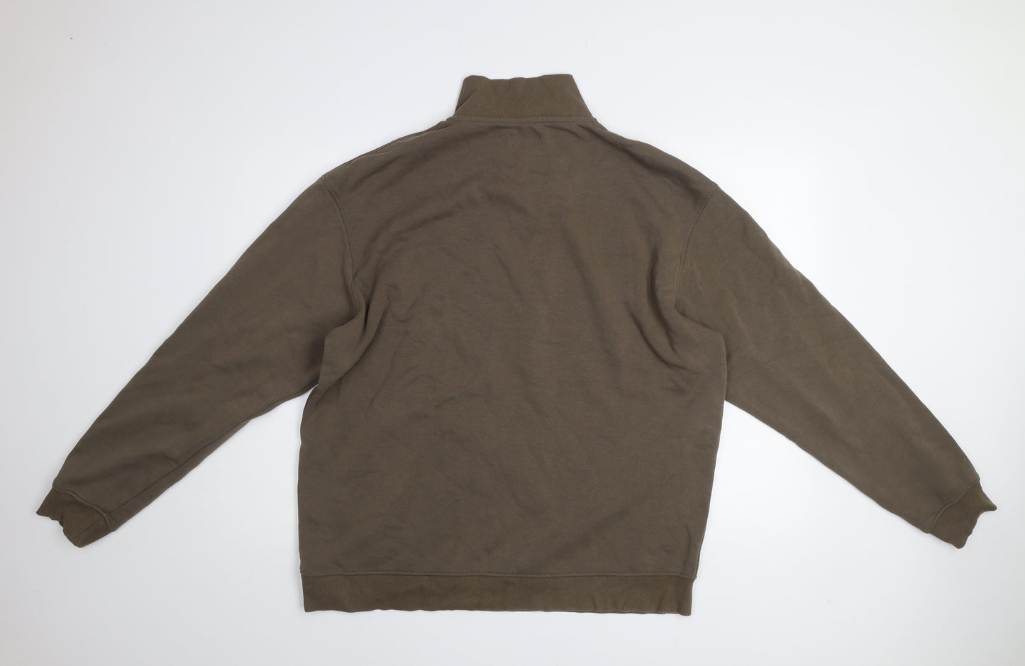 Jack & Jones Men’s Brown 2XL Half Zip Fleece Sweatshirt