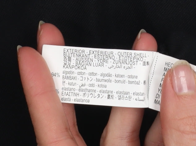 Zara Women Black Off Shoulder Long Sleeve Jersey Blouse - Size L