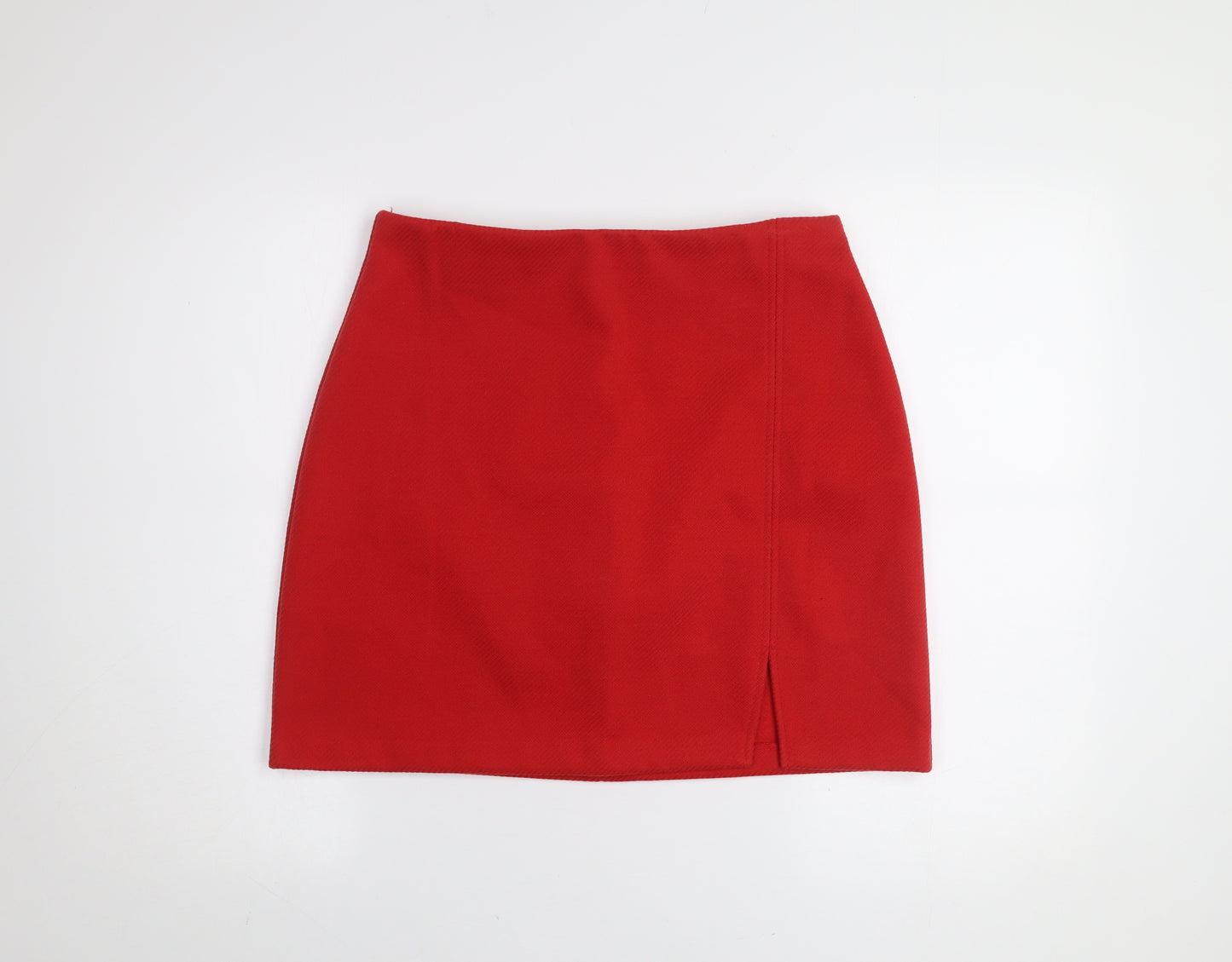 Dunnes Women Red Size 12 Pencil Mini Skirt Polyester
